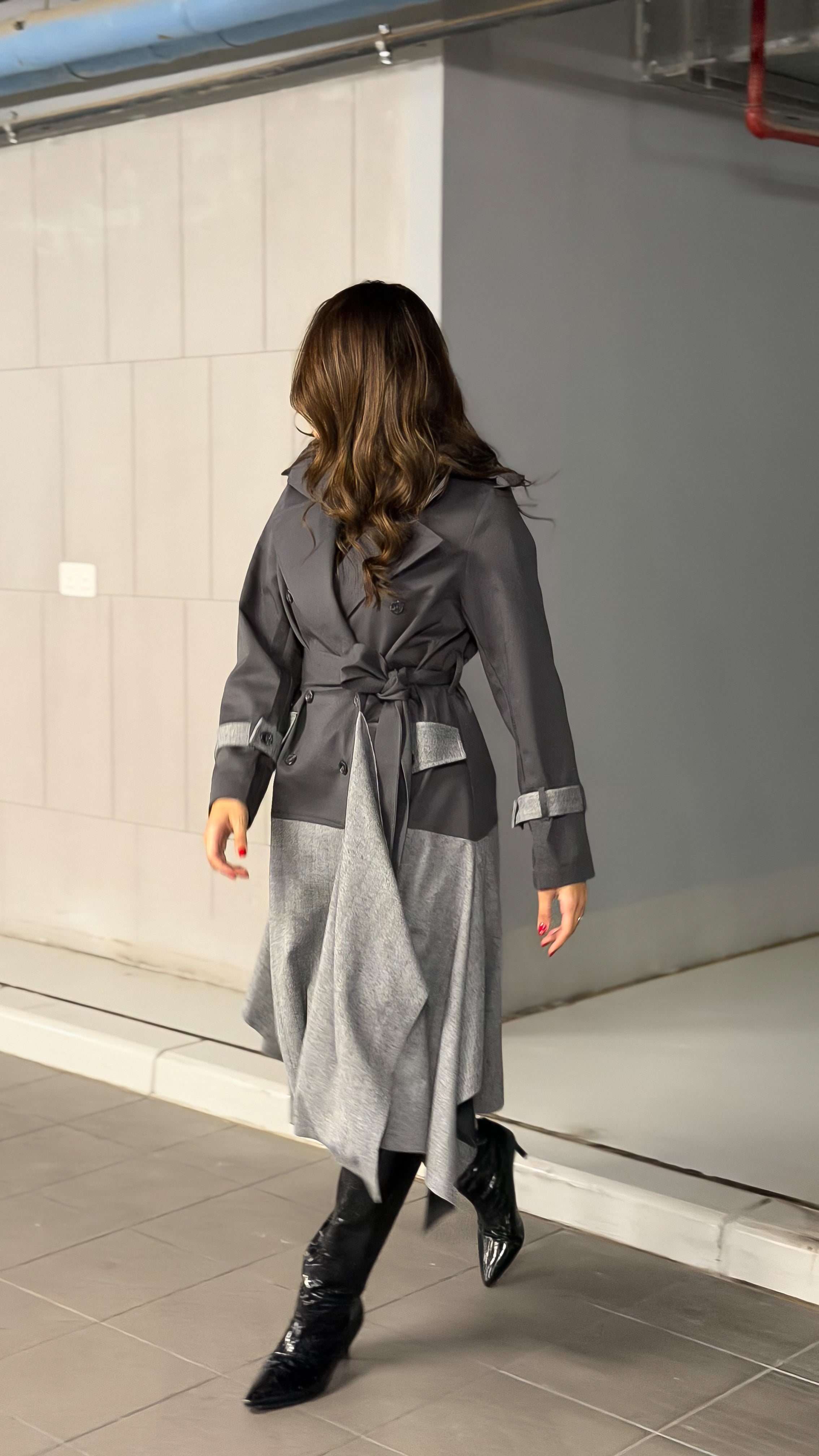 Mate by Code8 Stylish Asymmetrical Trench