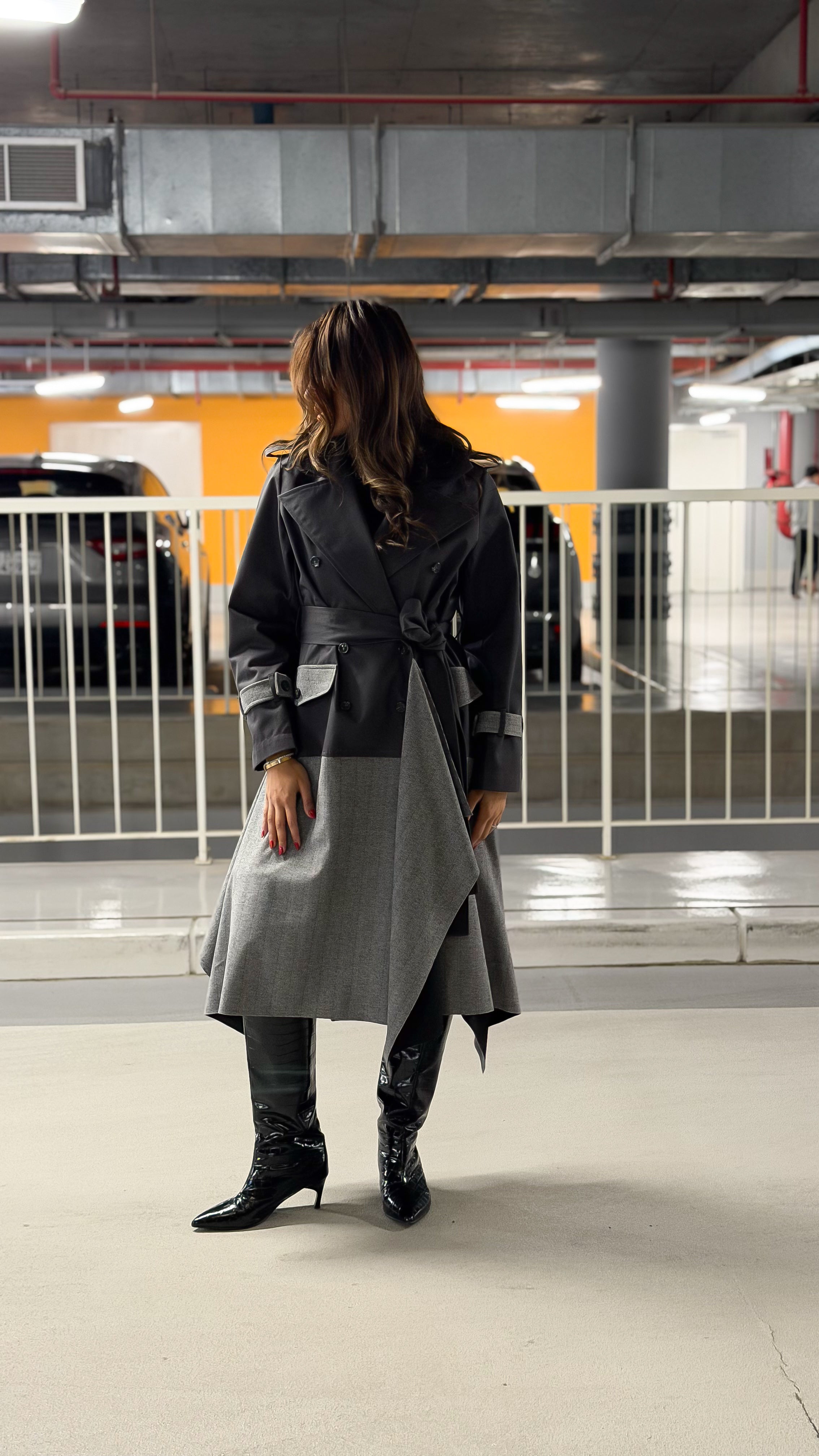 Mate by Code8 Stylish Asymmetrical Trench