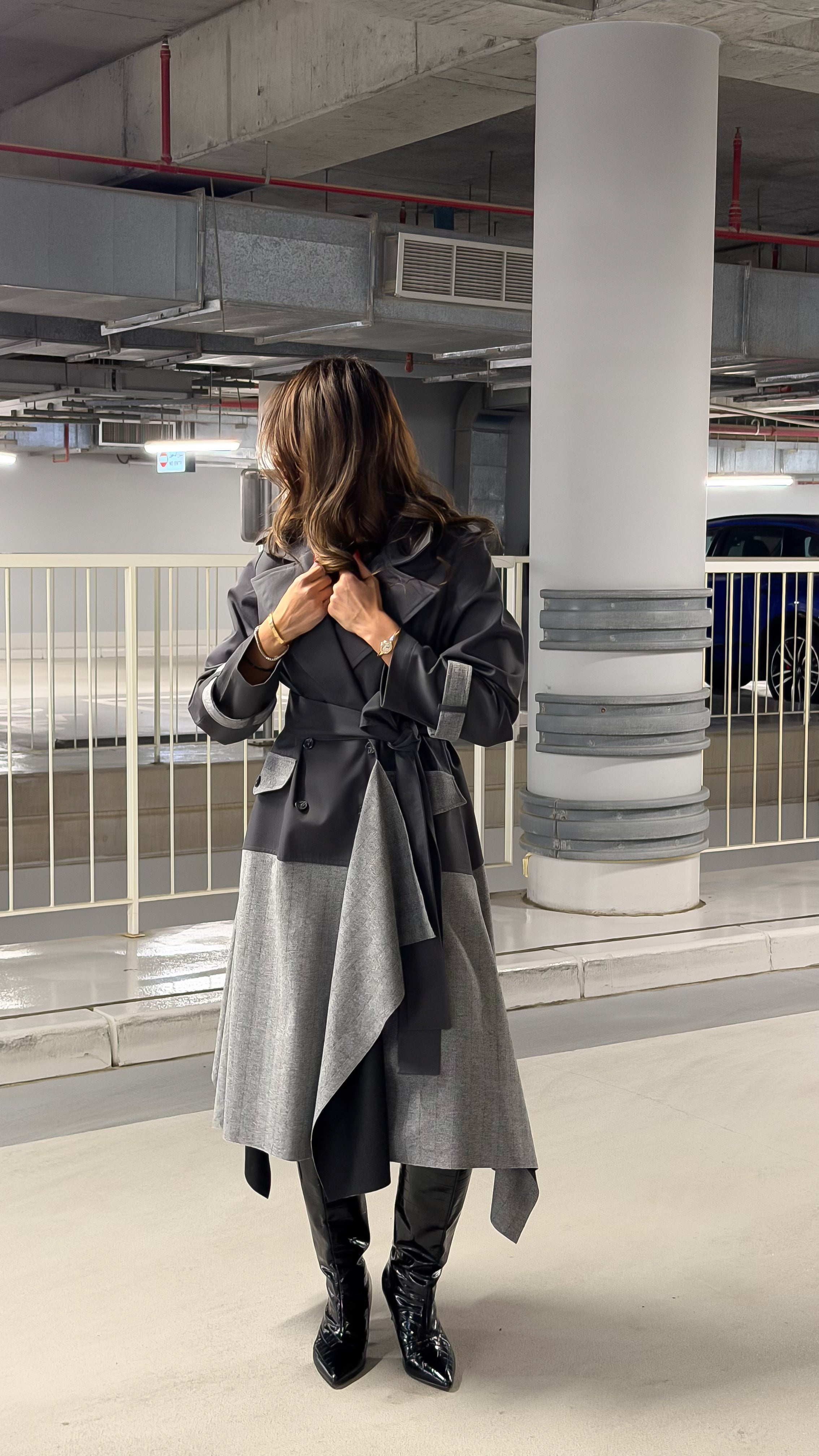 Mate by Code8 Stylish Asymmetrical Trench