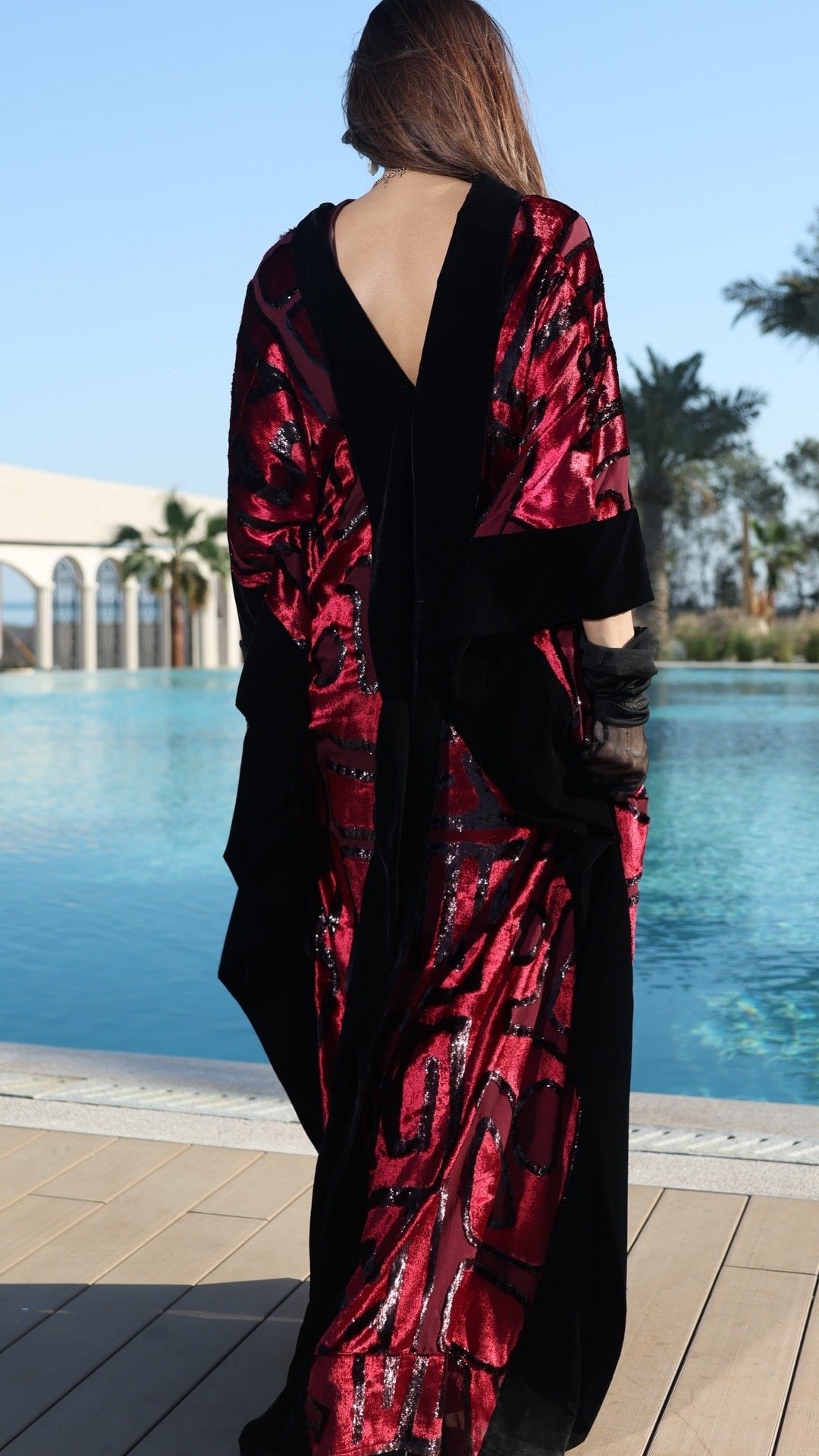 The Crimson Mirage Kaftan