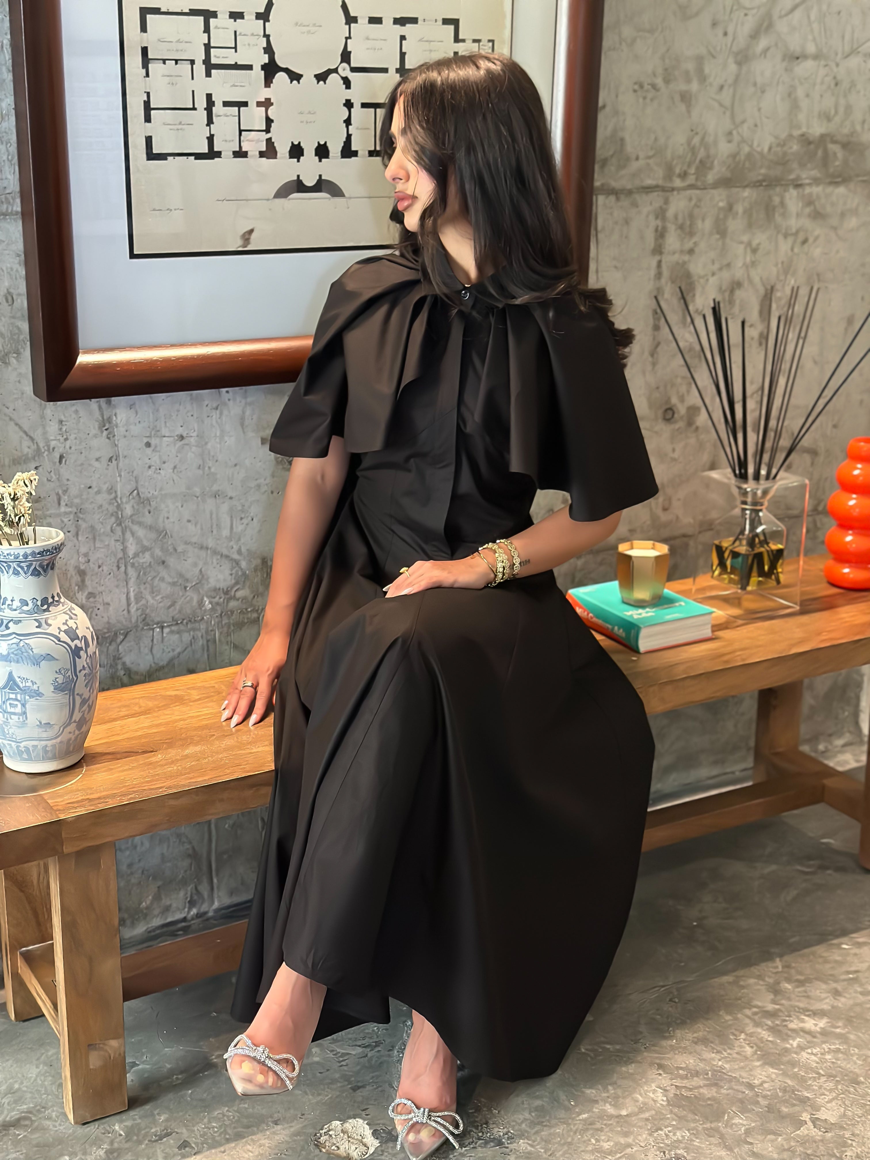 MATE by CODE8- Wing Shoulder Midi Dress