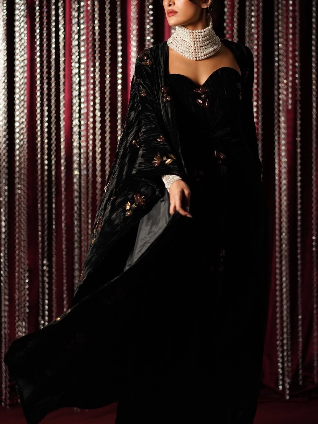 The Black Amber Set Kaftan