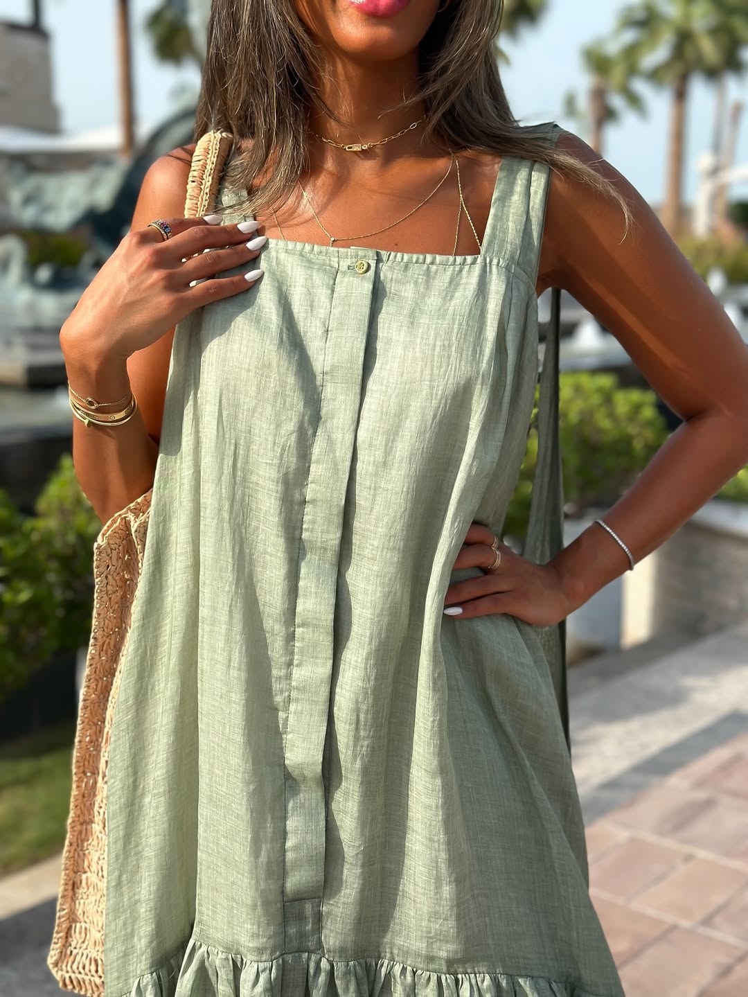 MATE by CODE8- Strappy Ruffle Maxi Dress