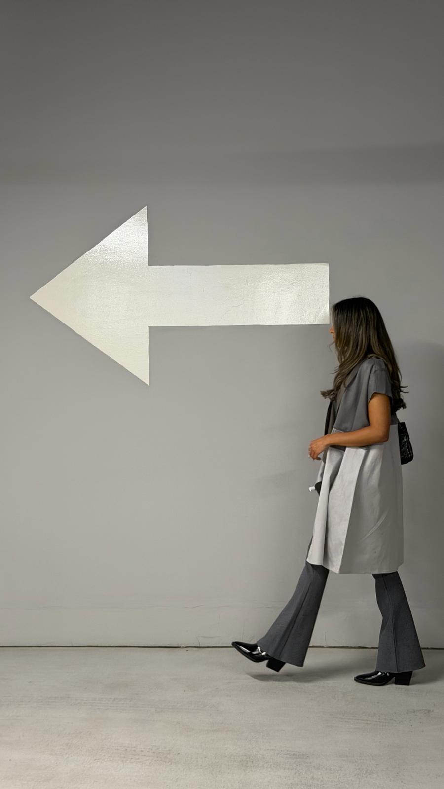 Mate by Code8 Geometric Draped Trench