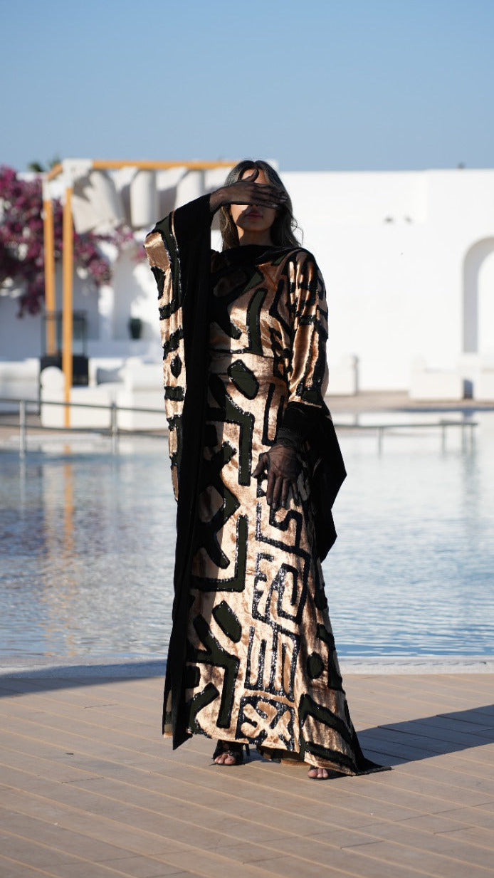 Golden Cipher Kaftan