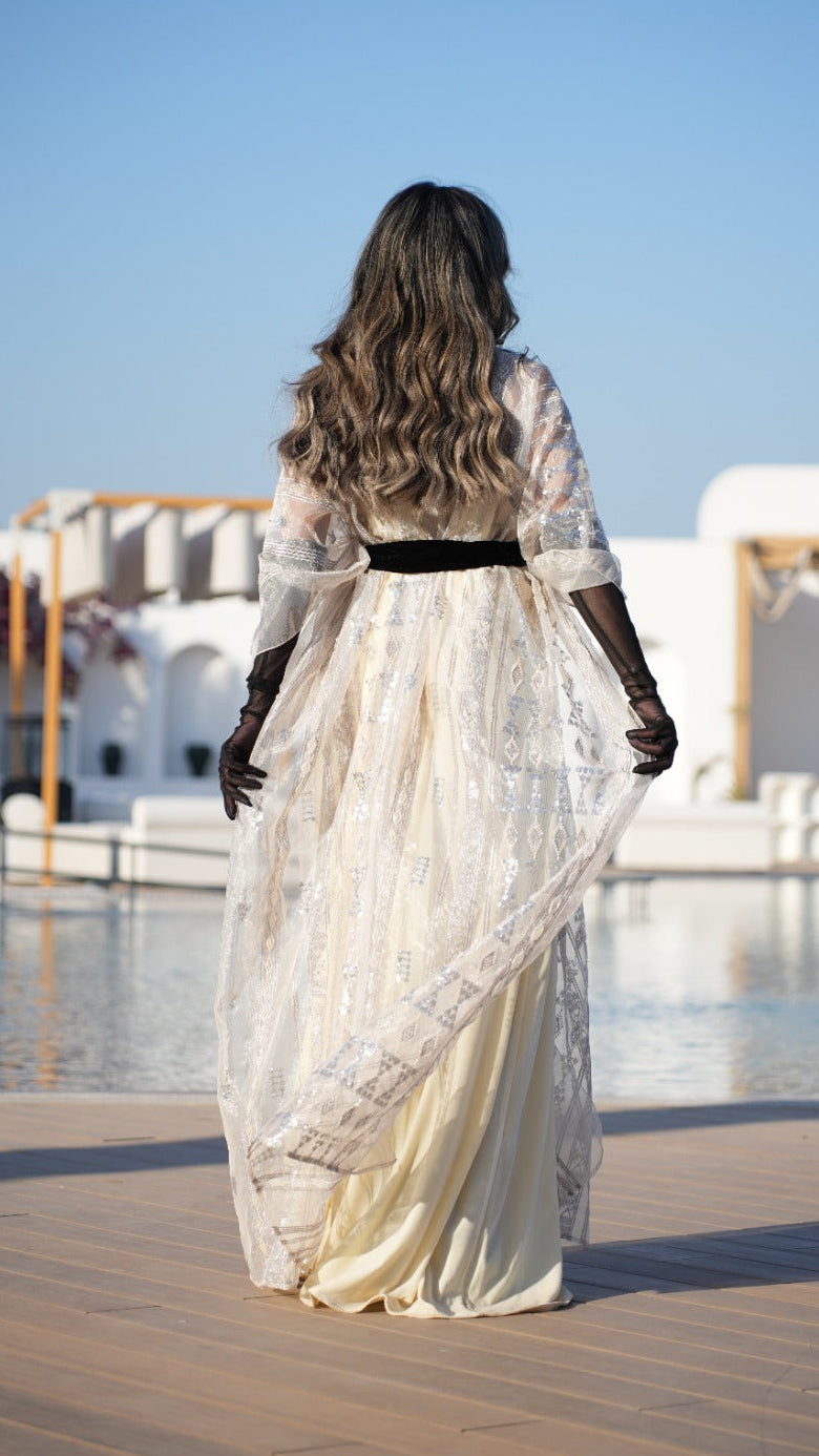 The Silver Veil Sonata Kaftan