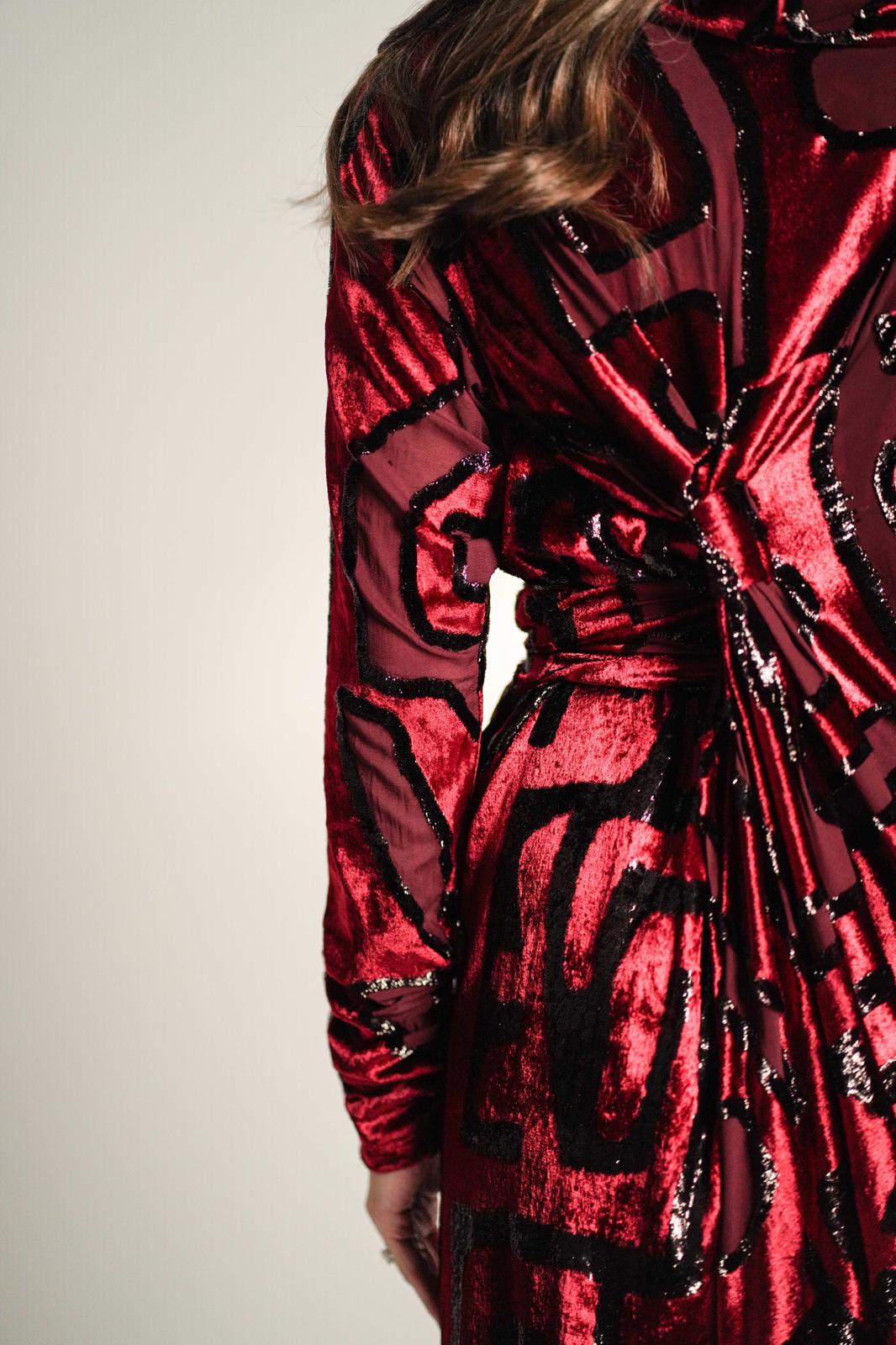 The Empress Party Dress Burgundy Kaftan