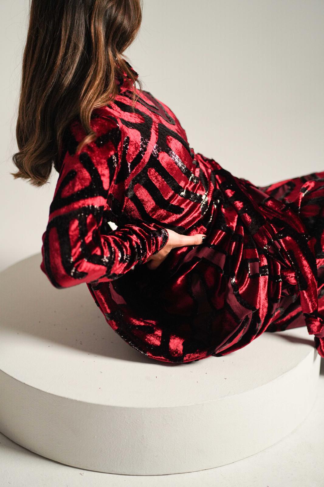 The Empress Party Dress Burgundy Kaftan