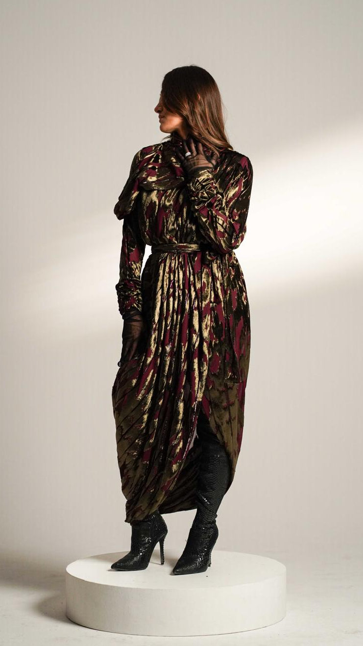 Golden Shadow Party Dress Kaftan