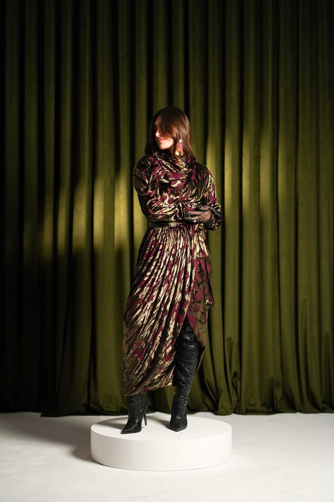 Golden Shadow Party Dress Kaftan