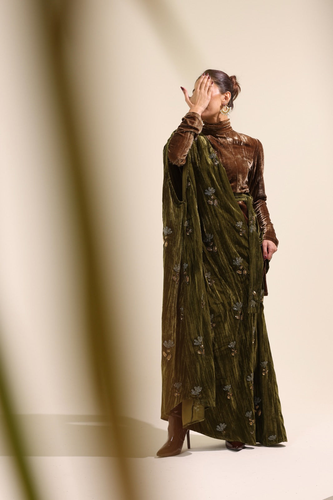 Autumn Empress Velvet Party Dress