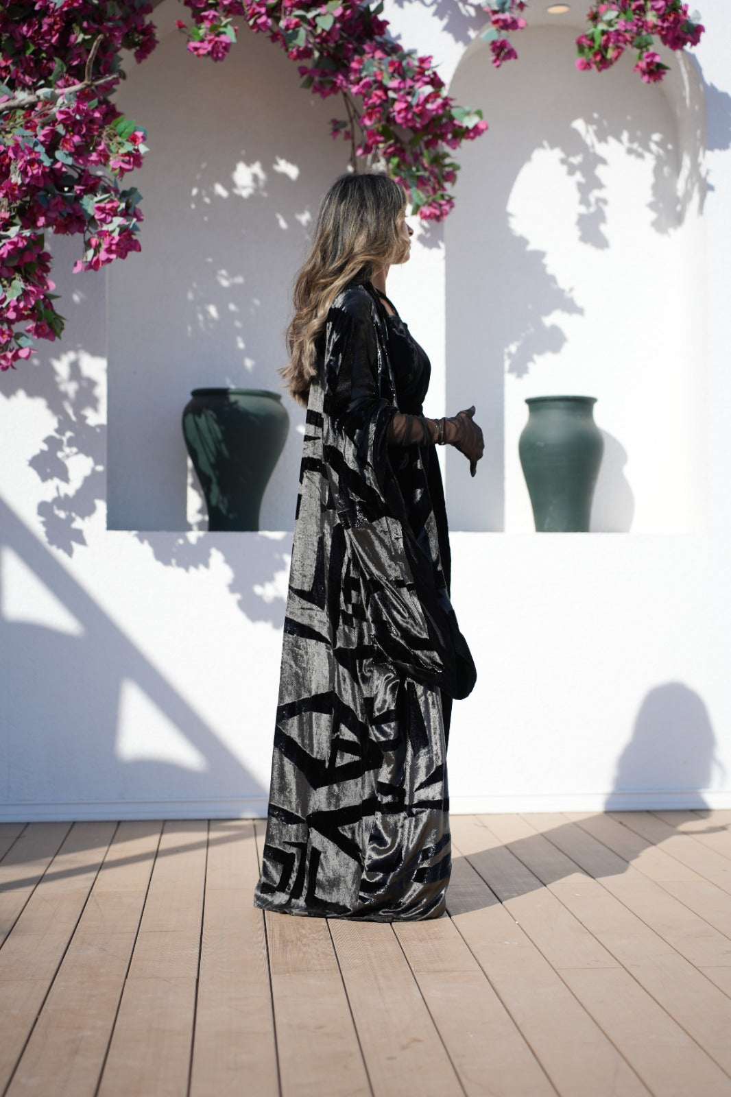 Silver Shadow Velvet Kaftan