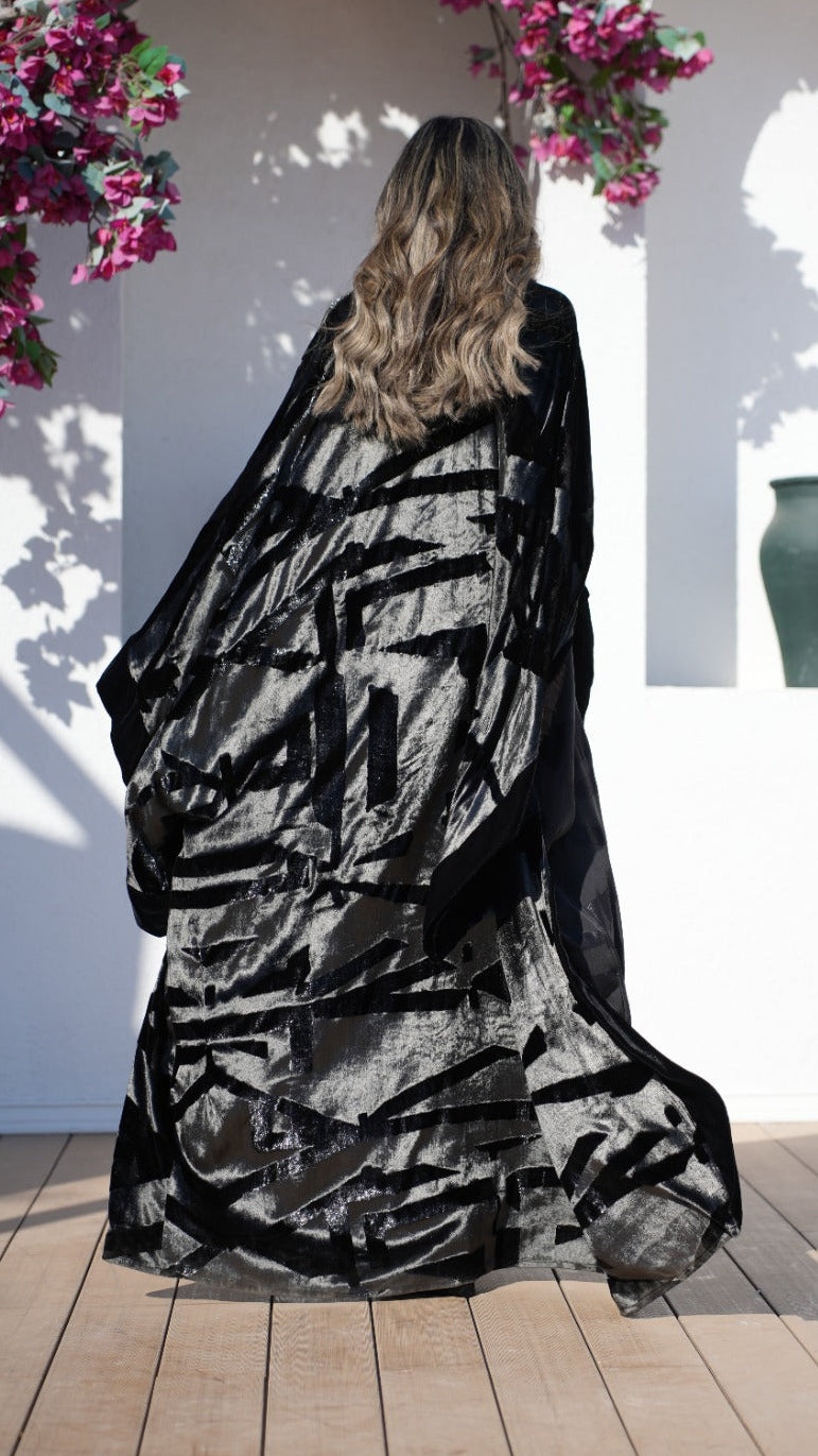 Silver Shadow Velvet Kaftan