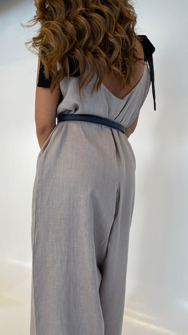Mate by Code8 Strapped Linen Jumpsuit