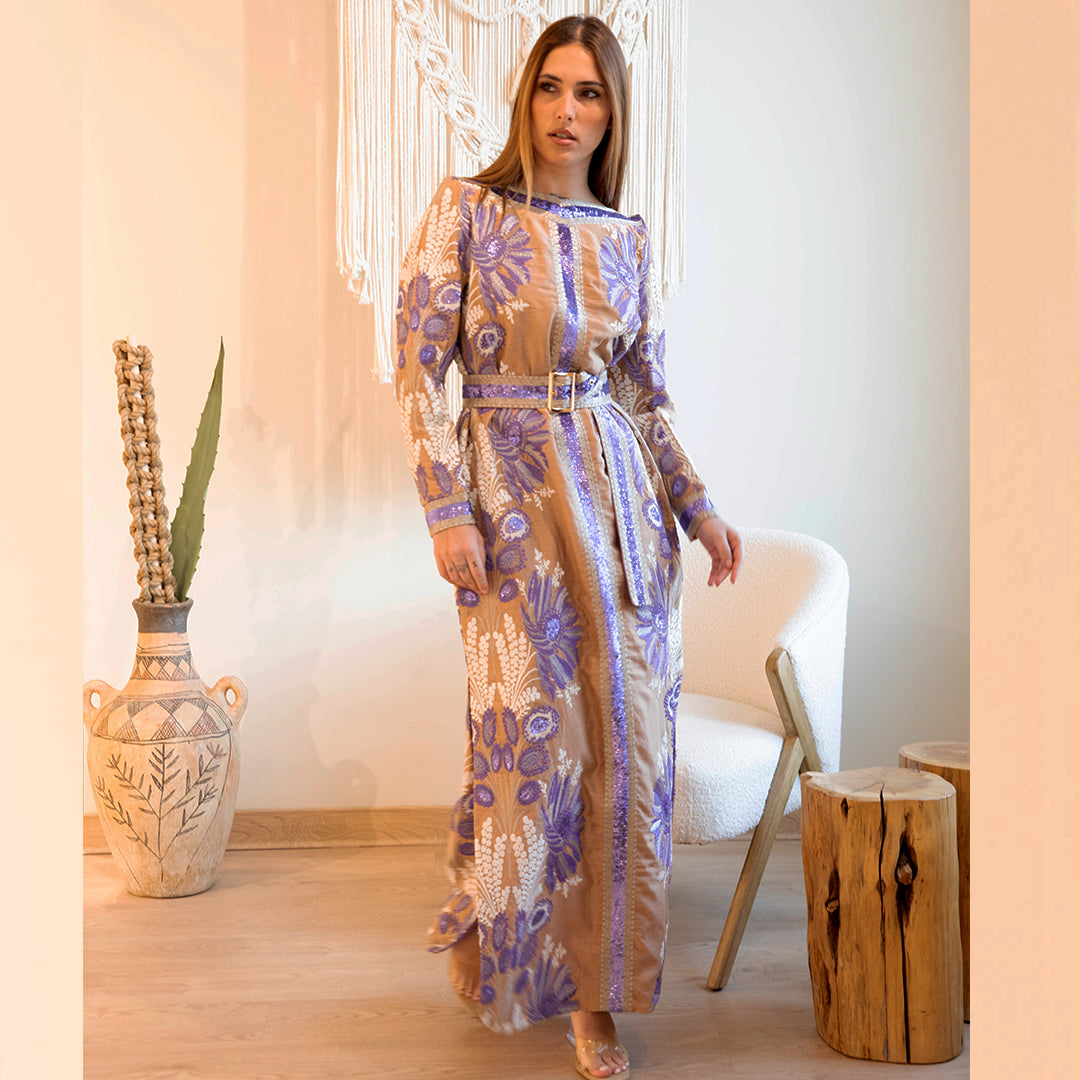 Daraa Long Belted Dress