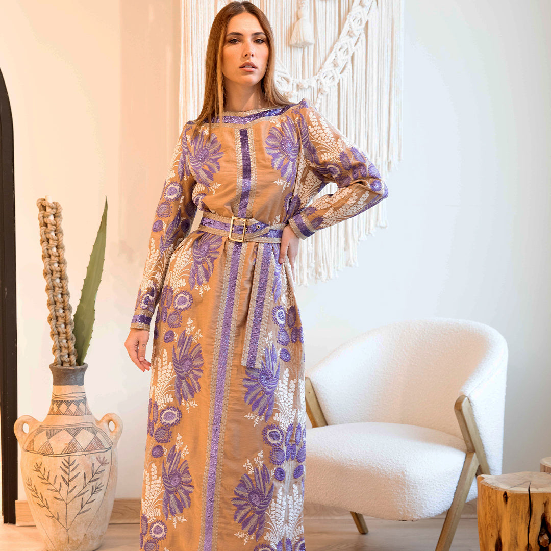 Daraa Long Belted Dress