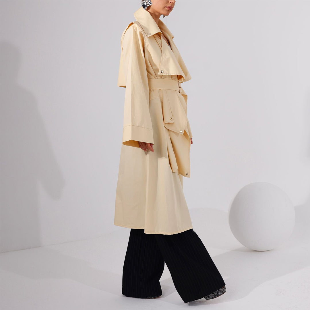 Stylish Belted Trench Coat