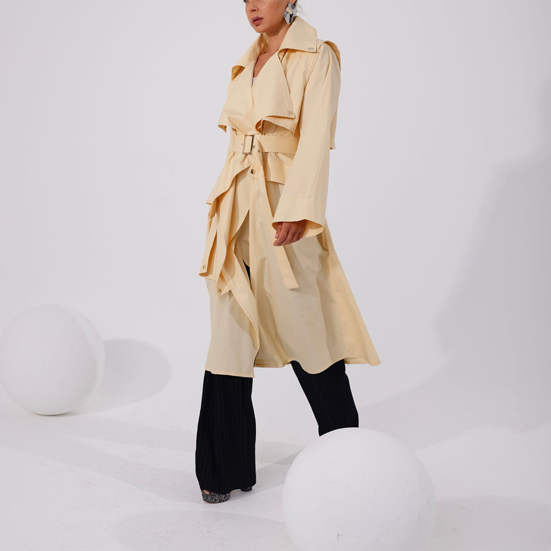 Stylish Belted Trench Coat