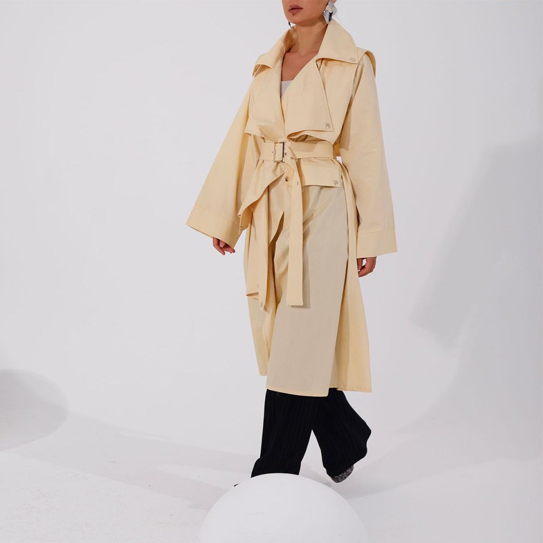 Stylish Belted Trench Coat