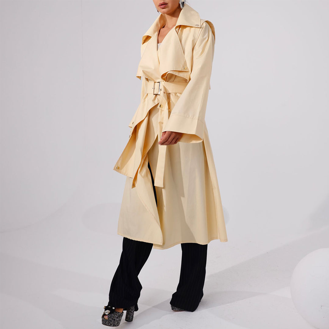 Stylish Belted Trench Coat