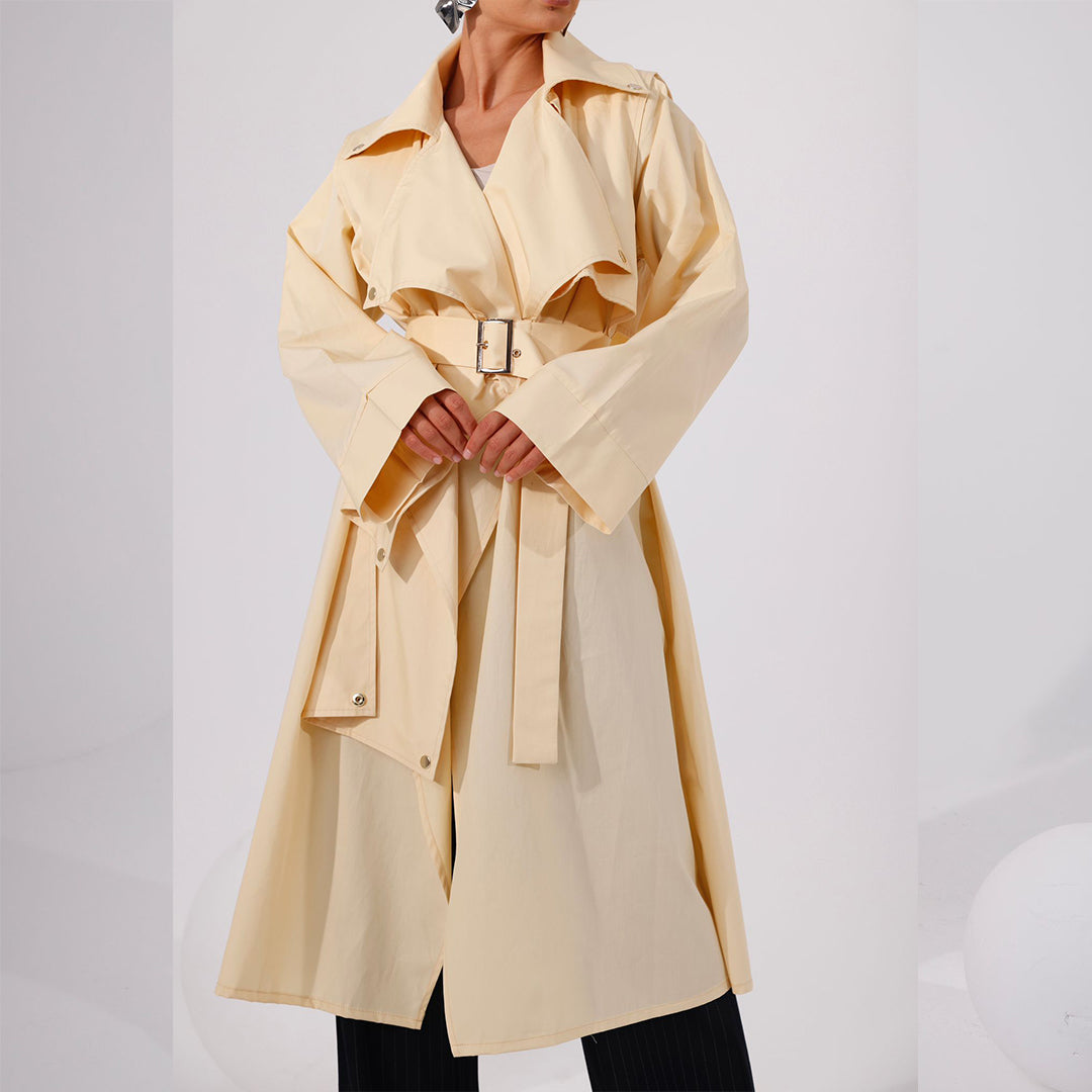 Stylish Belted Trench Coat