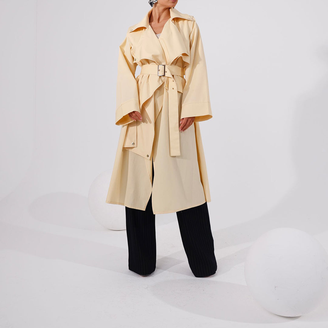 Stylish Belted Trench Coat