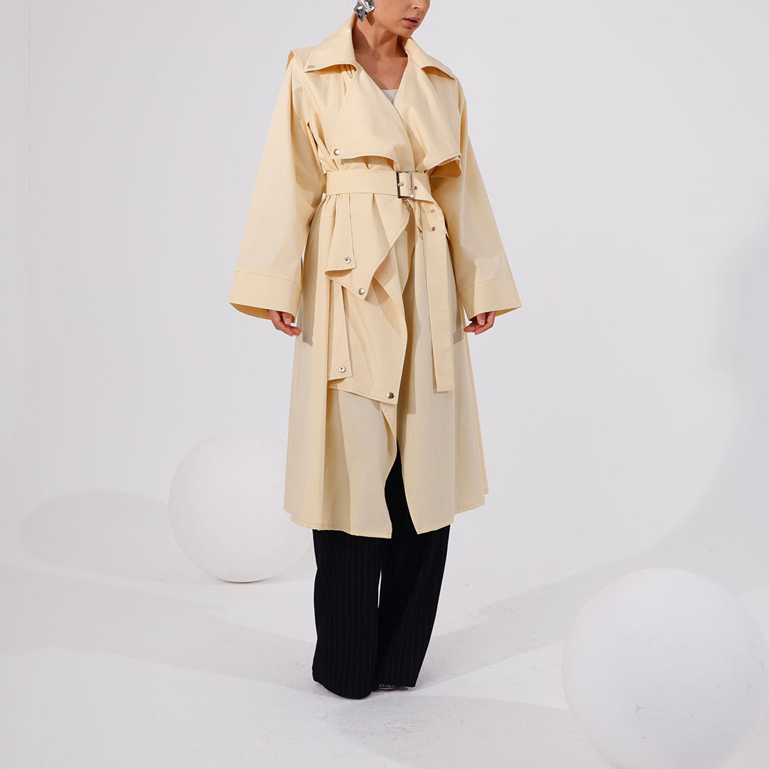 Stylish Belted Trench Coat