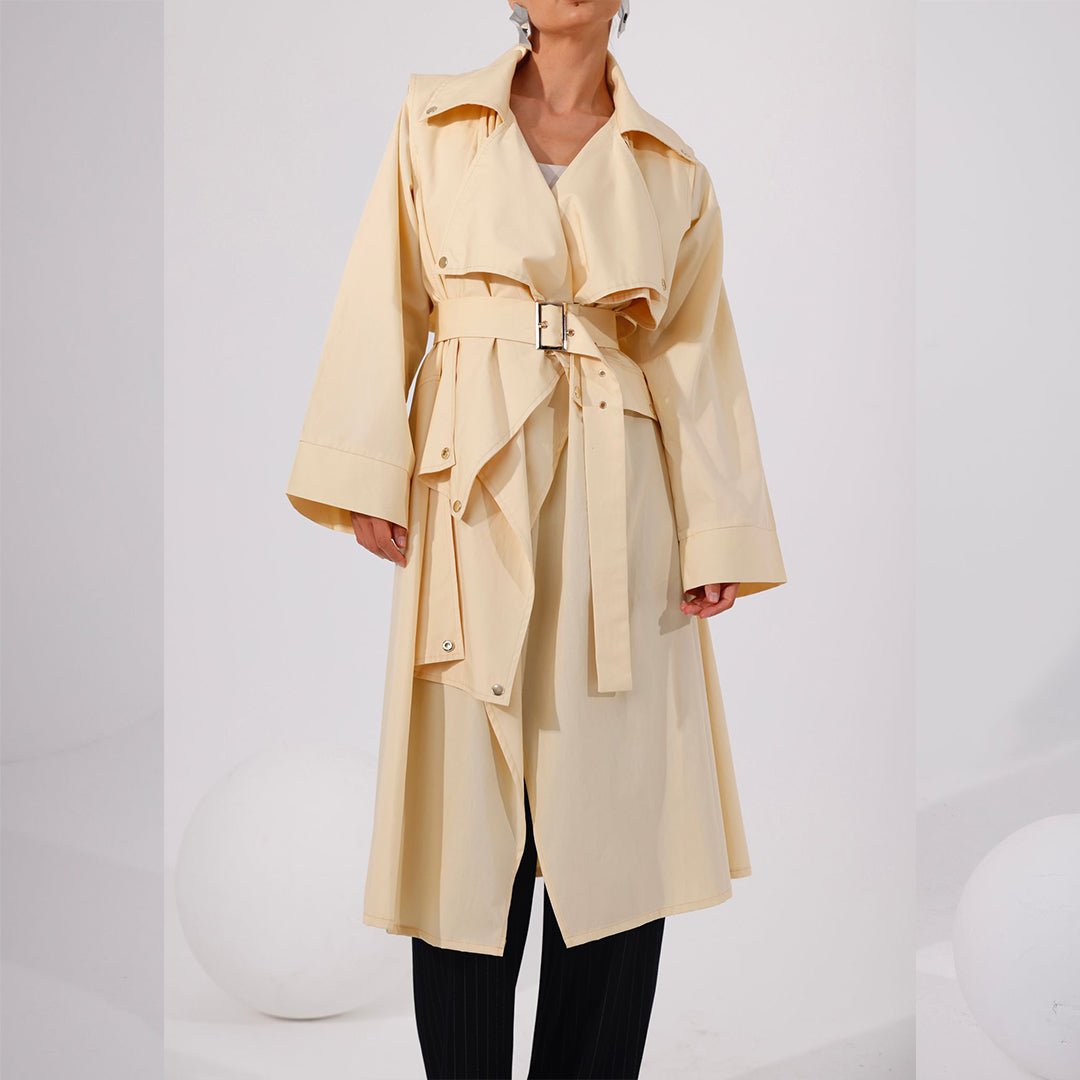 Stylish Belted Trench Coat