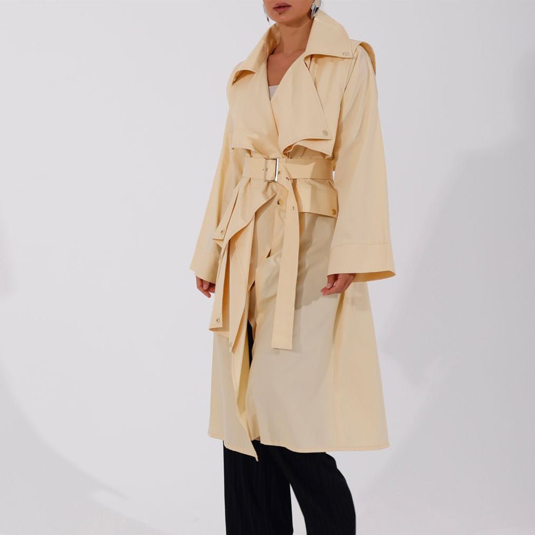 Stylish Belted Trench Coat