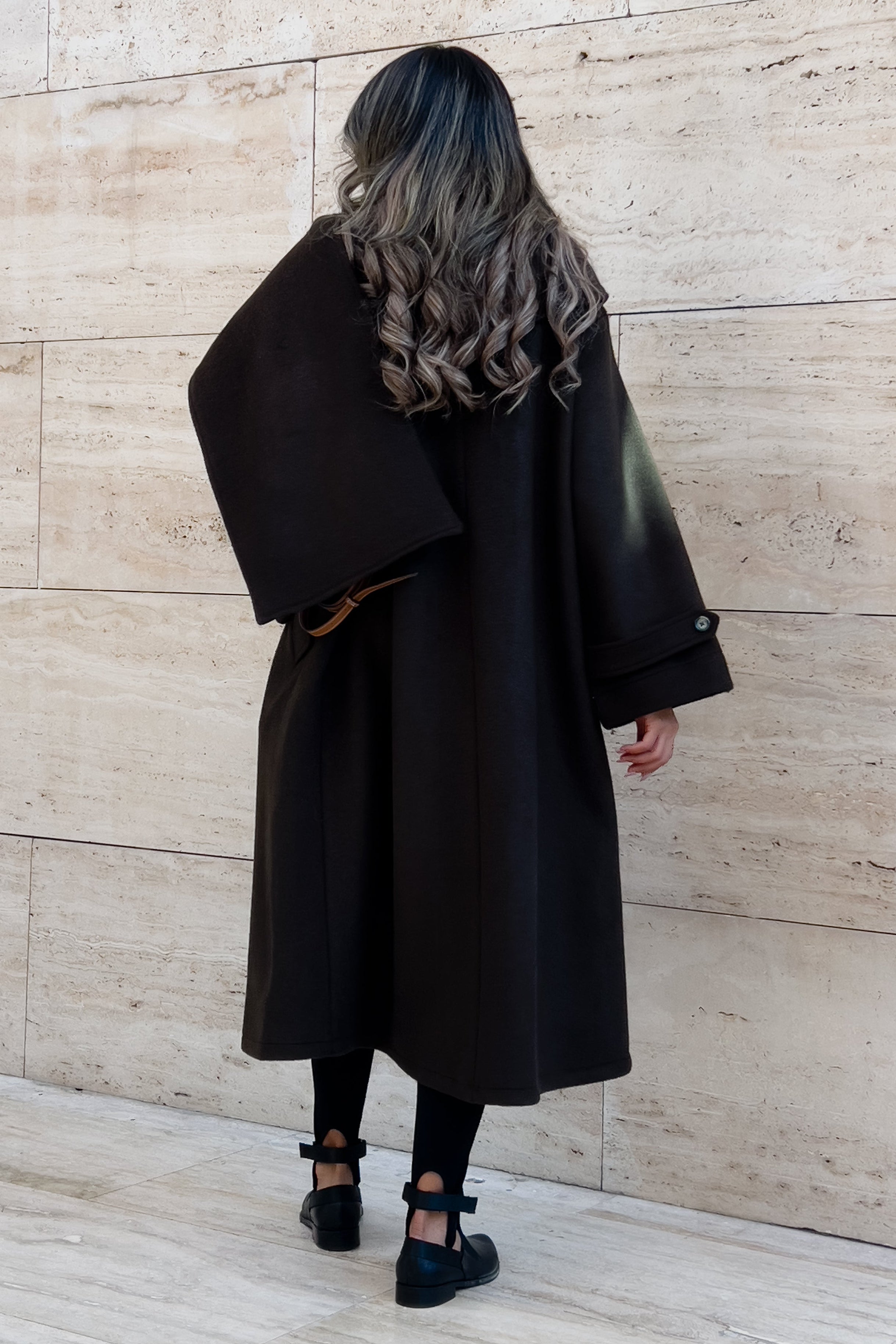 Scarfed Long Coat