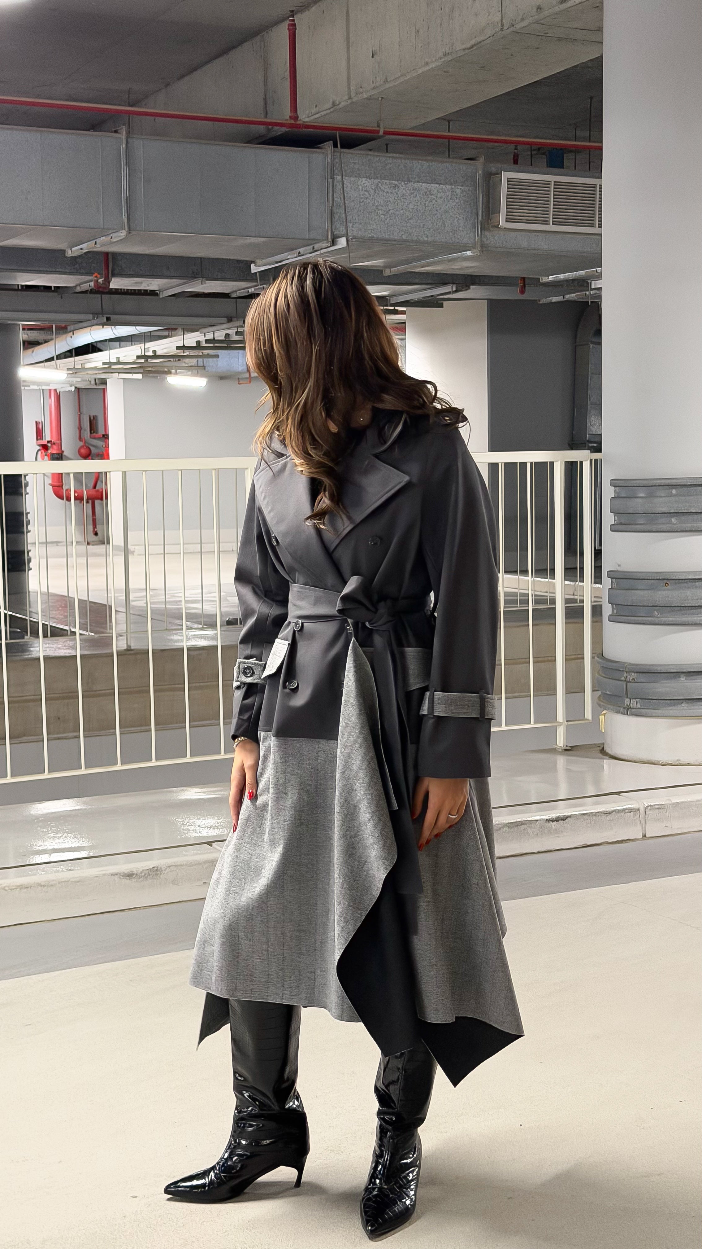 Mate by Code8 Stylish Asymmetrical Trench