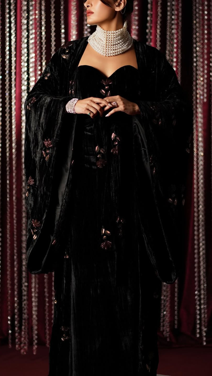 The Black Amber Set Kaftan