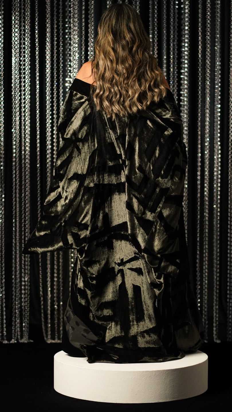 Silver Shadow Velvet Kaftan