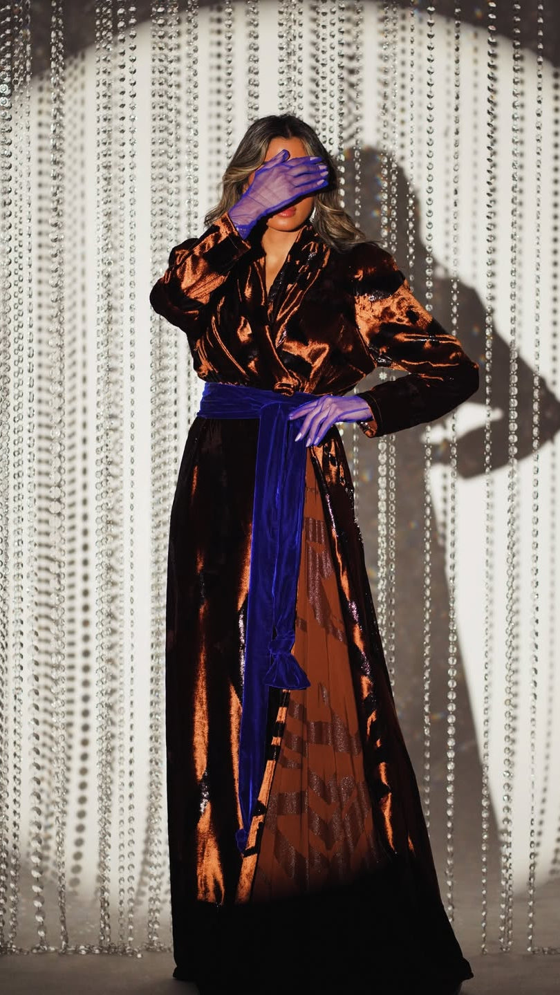 The Cobalt Muse Evening Kaftan