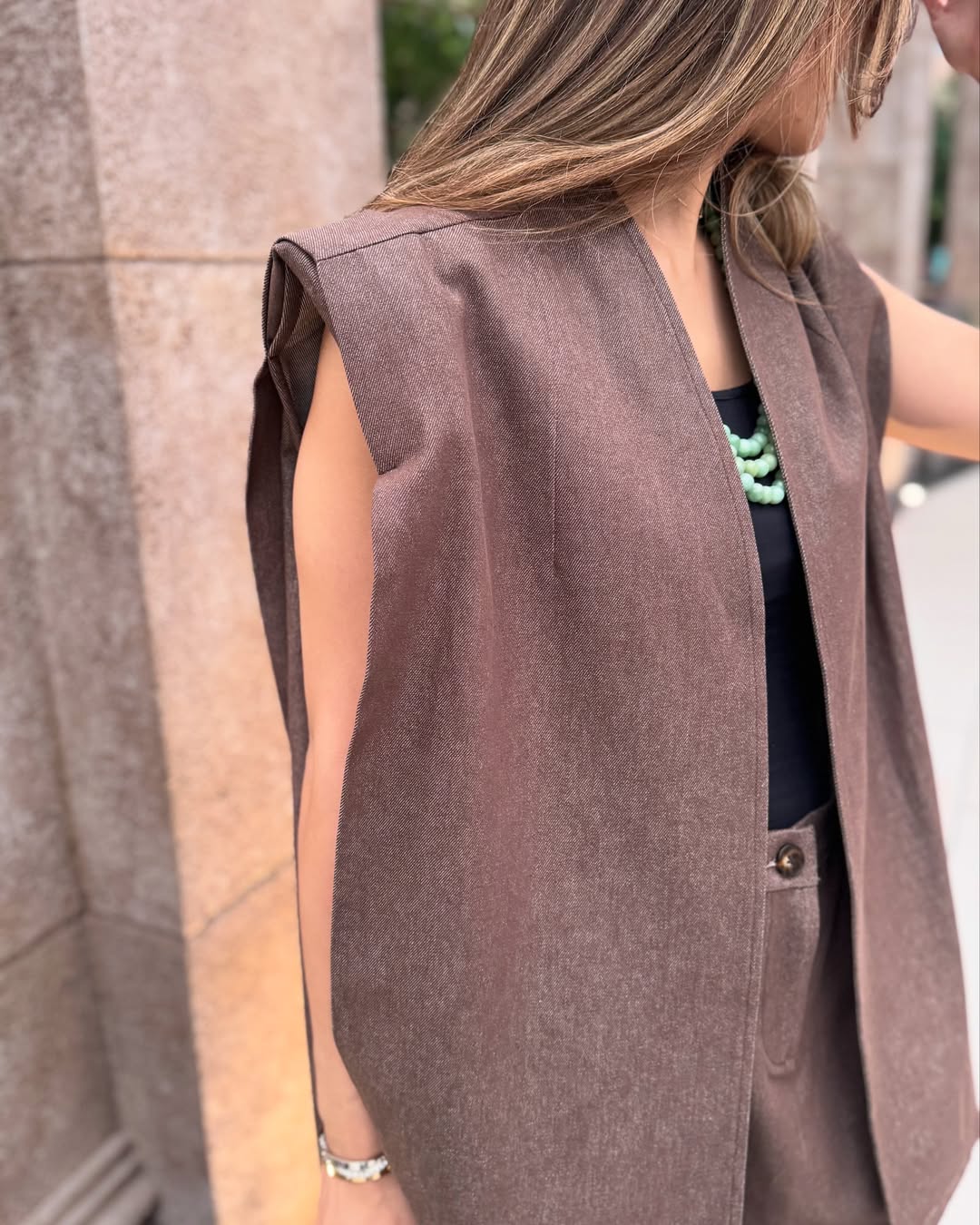 Short Sleeve Jacket With Square Pants