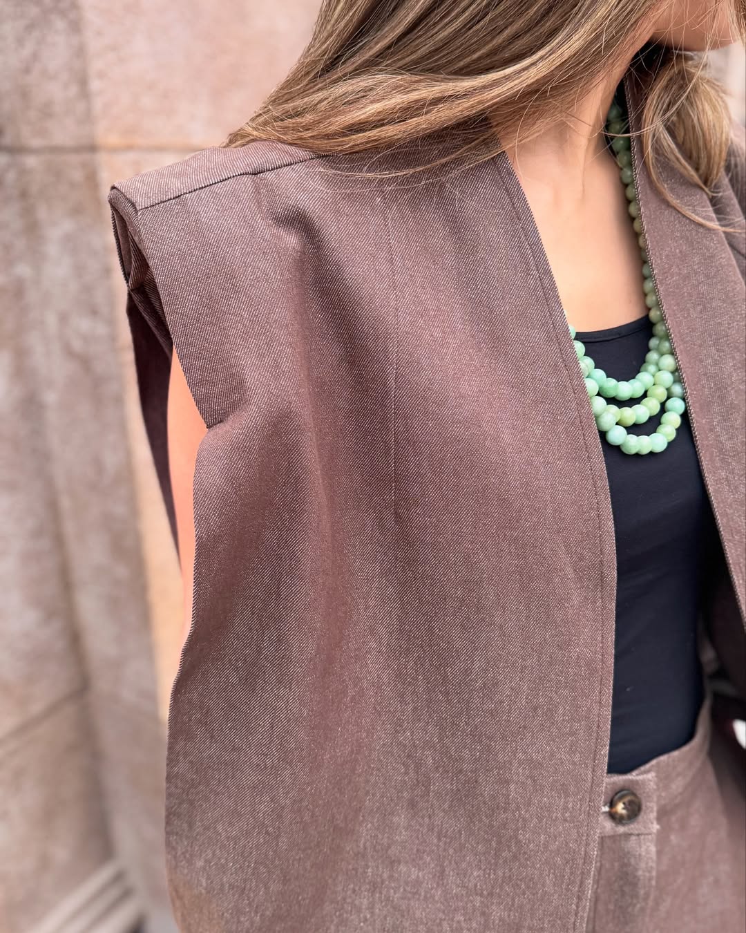 Short Sleeve Jacket With Square Pants