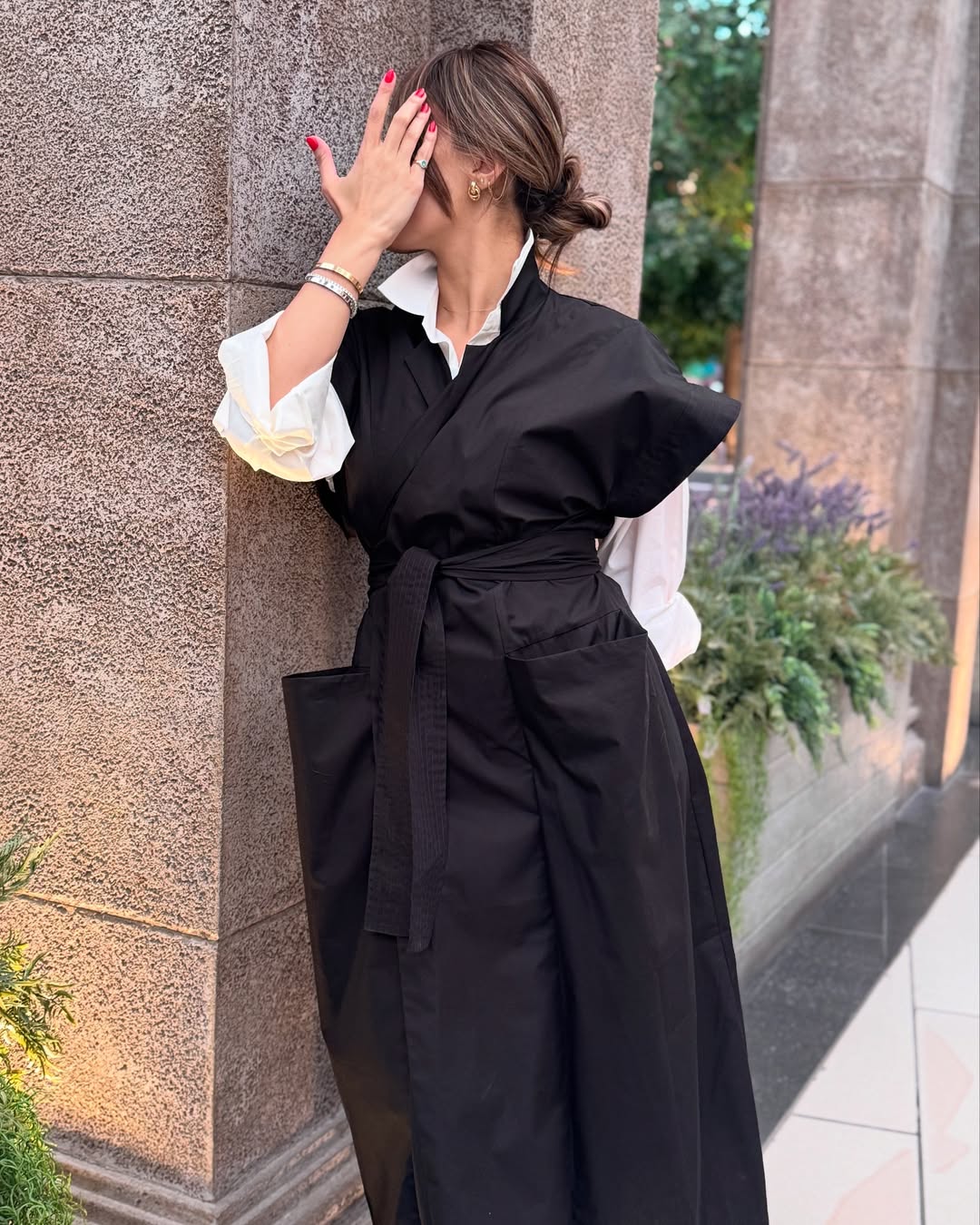 Detailed Long Coat W/Shirt