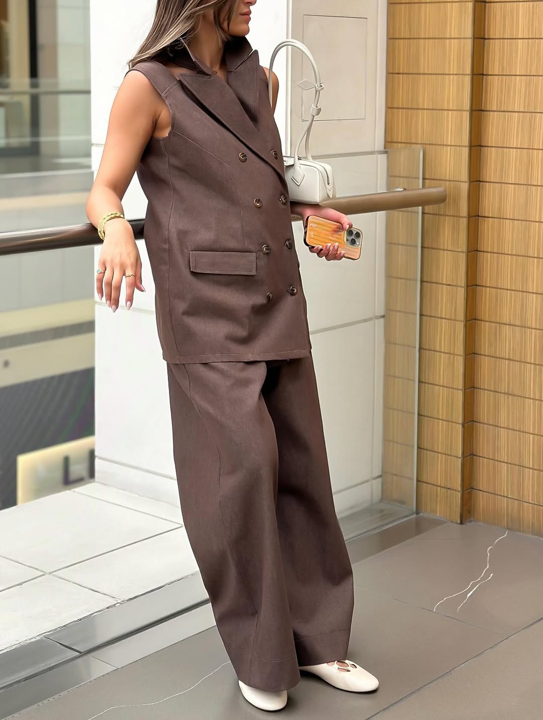Sleeveless Blazer with Trousers Co-Ords