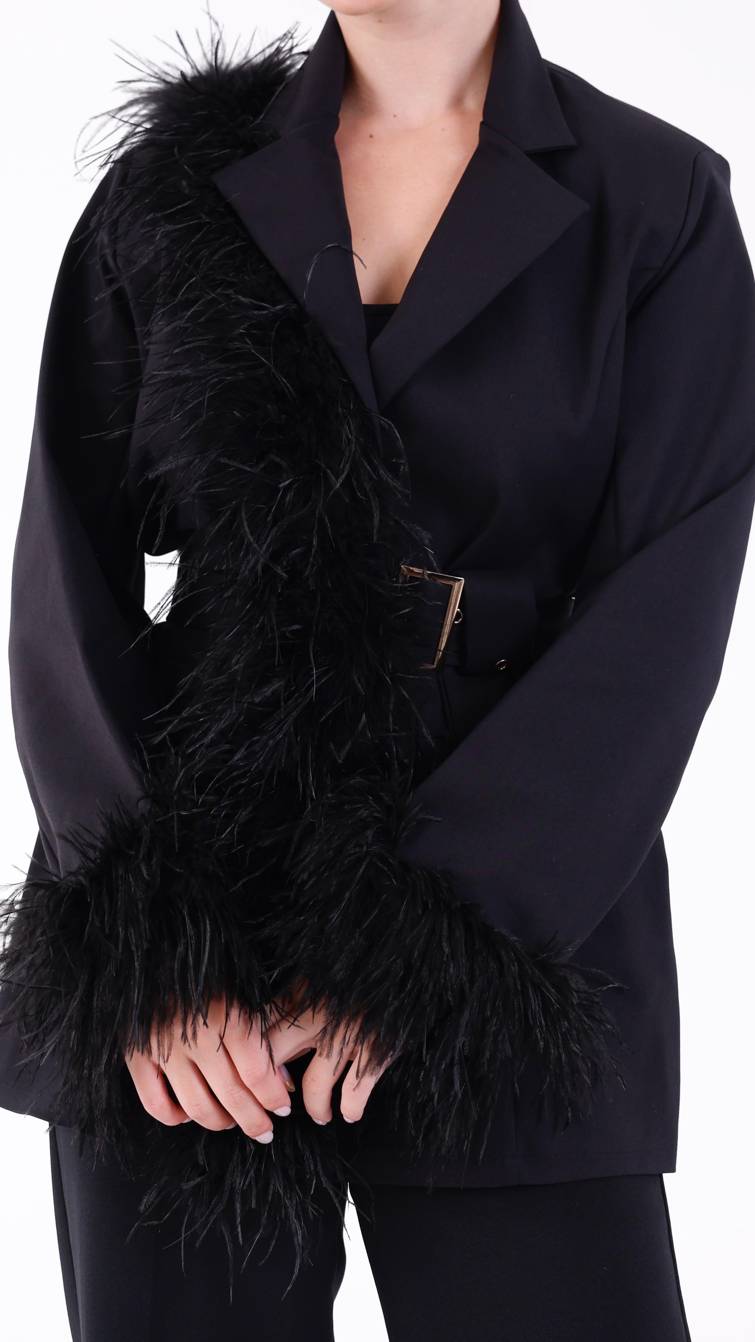 Short Jacket With Feather