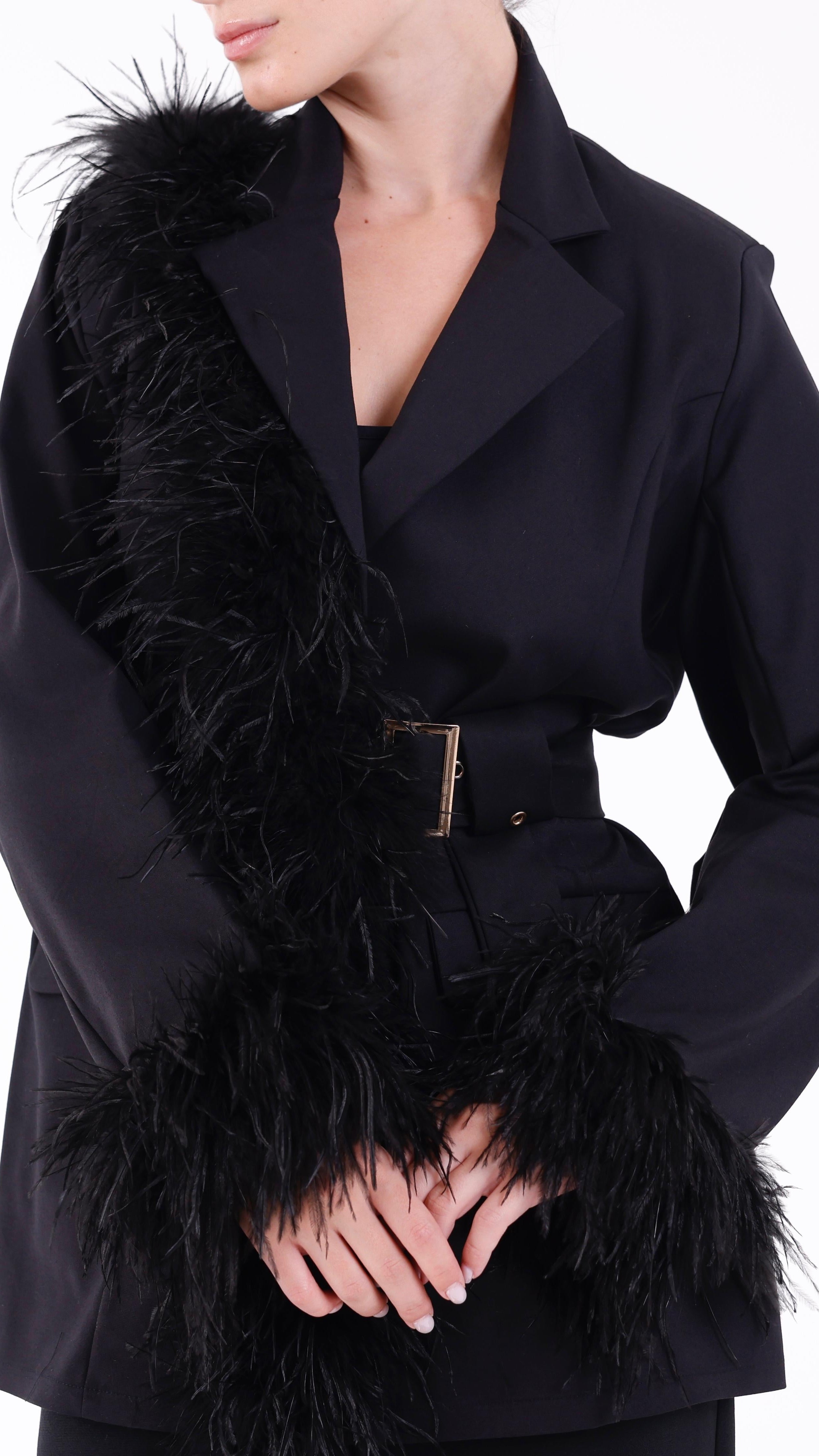 Short Jacket With Feather