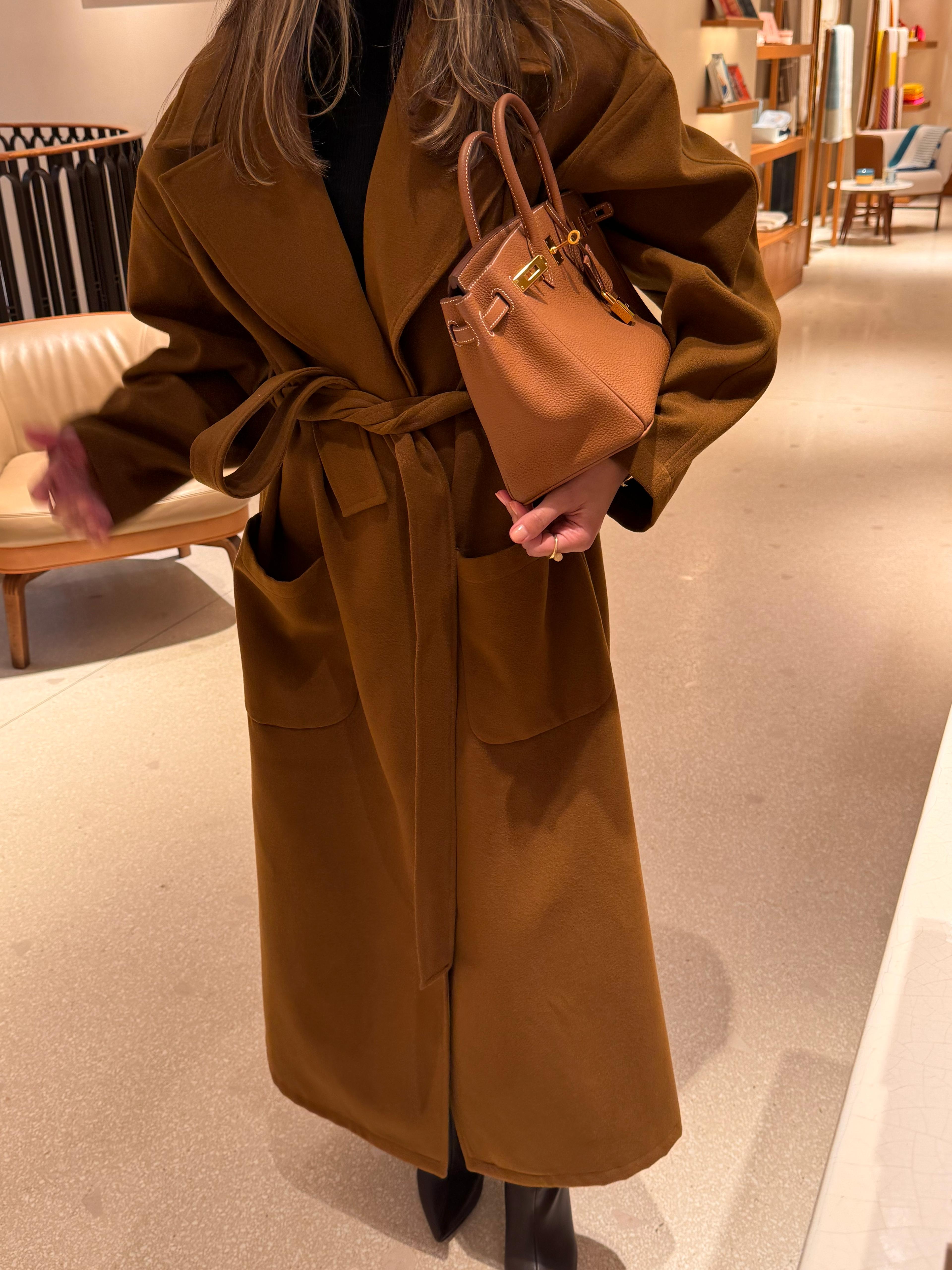 Detailed Belted Coat