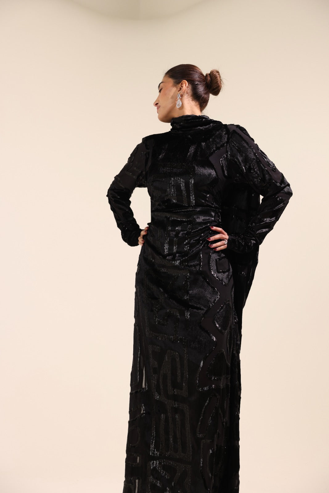 The Belted Velvet Eclipse Dress