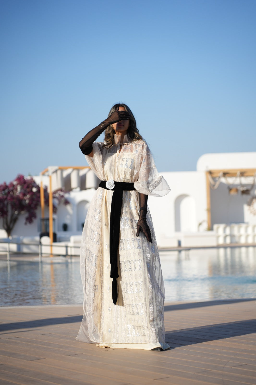 The Silver Veil Sonata Kaftan