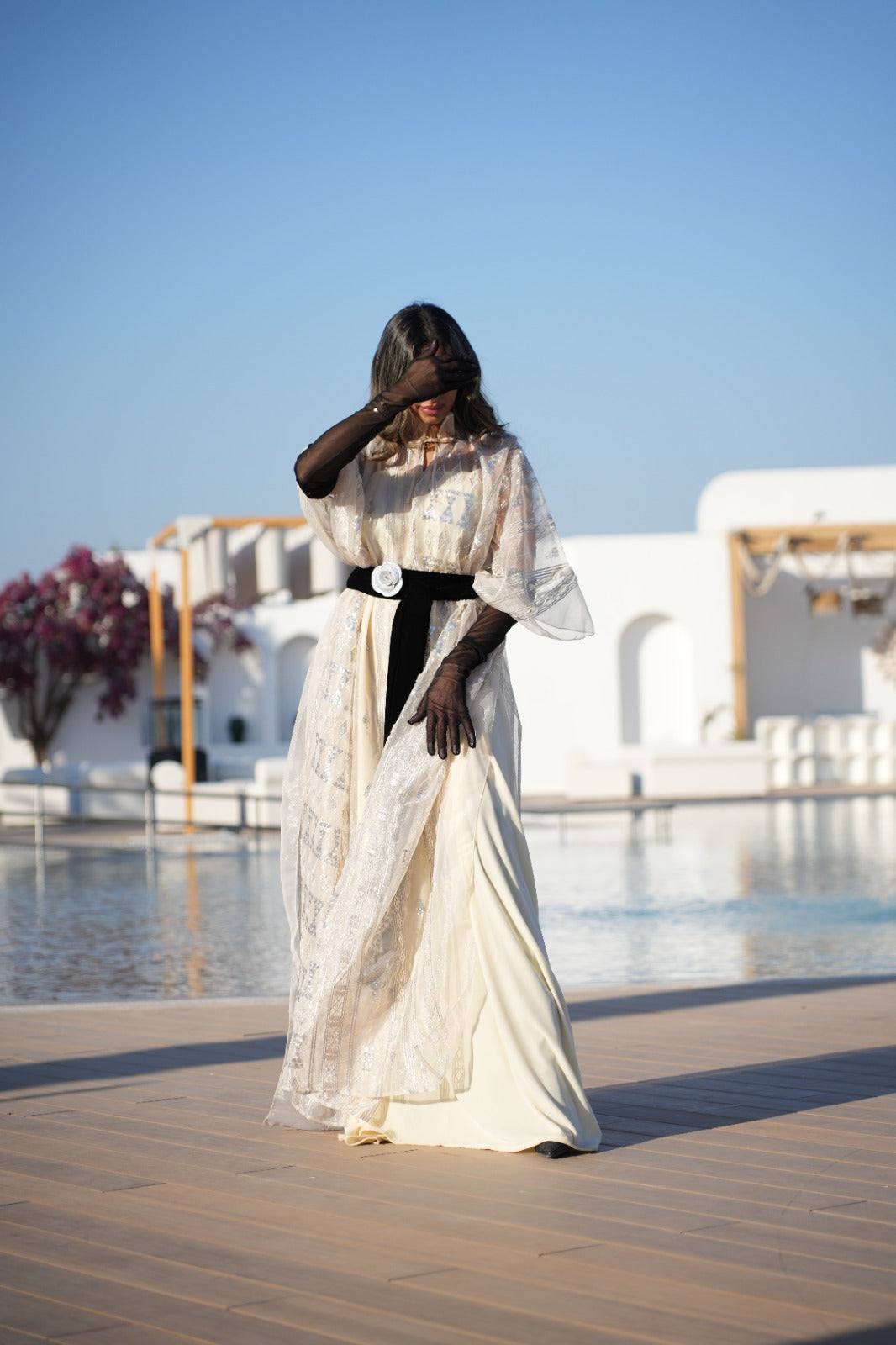 The Silver Veil Sonata Kaftan