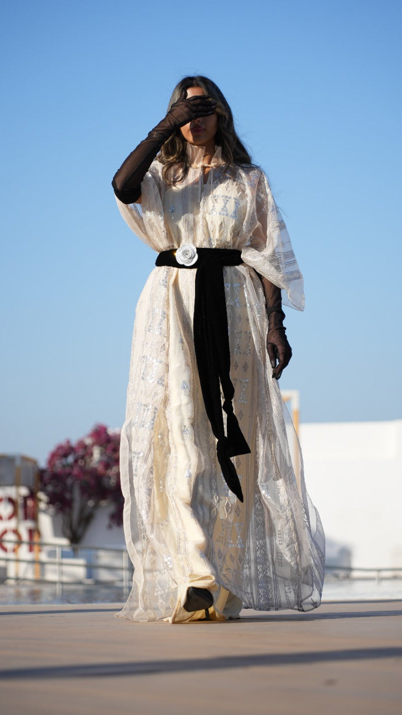 The Silver Veil Sonata Kaftan
