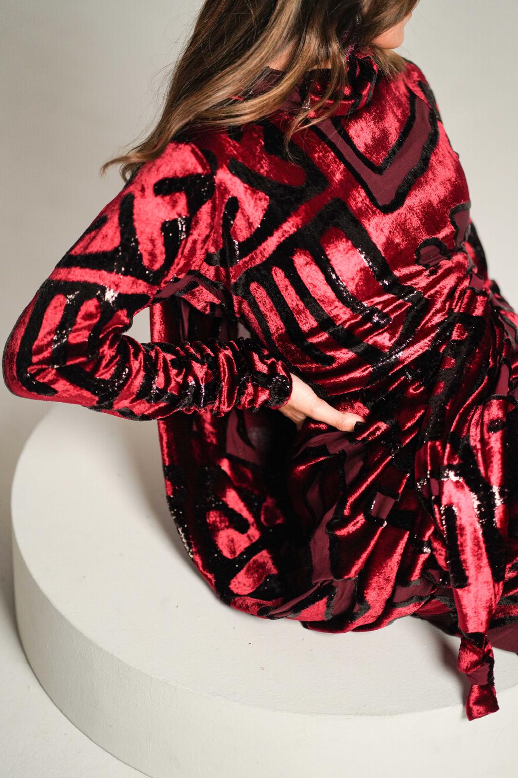 The Empress Party Dress Burgundy Kaftan