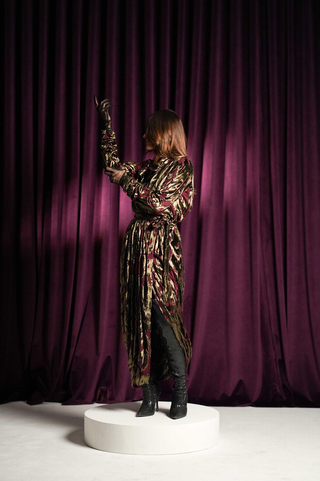 Golden Shadow Party Dress Kaftan