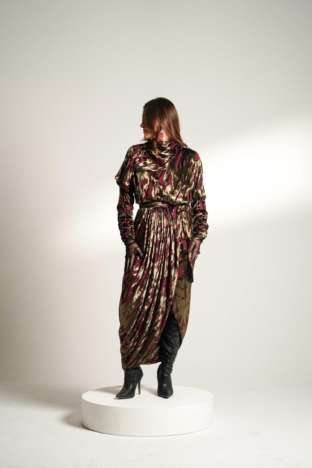 Golden Shadow Party Dress Kaftan