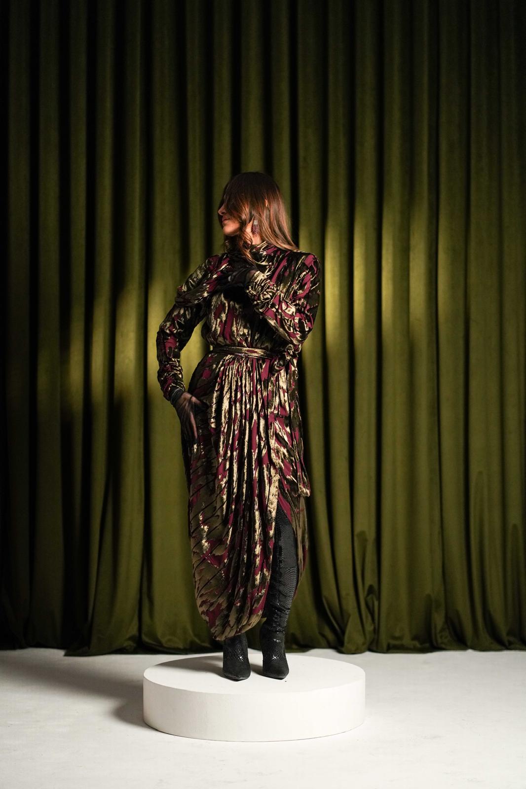 Golden Shadow Party Dress Kaftan