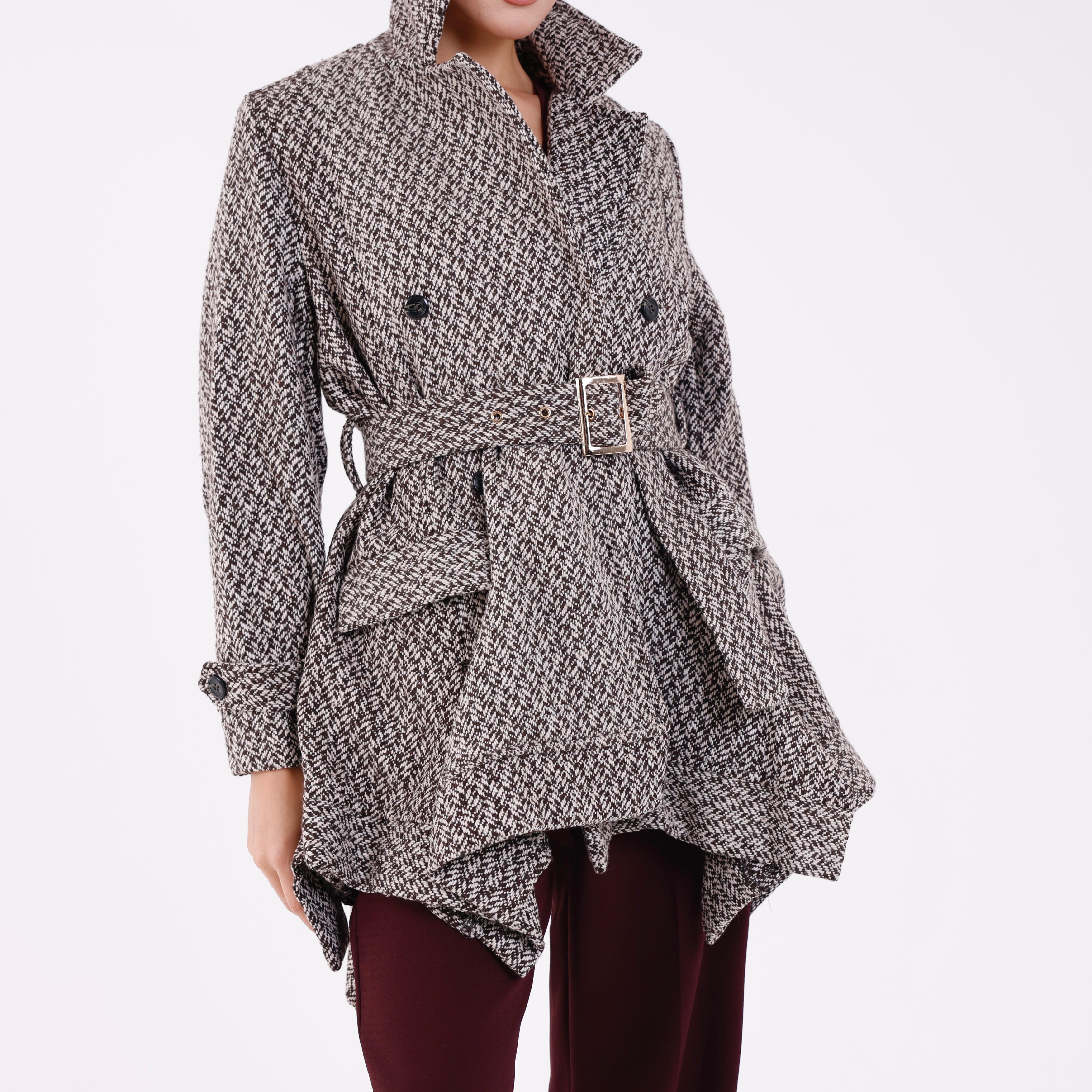 Detailed Belted short Jacket